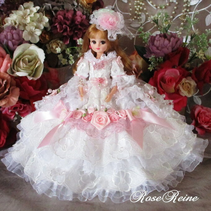 リカちゃん＆ブライス プリンセスロリータ 薔薇の妖精ピュアホワイトドールドレス