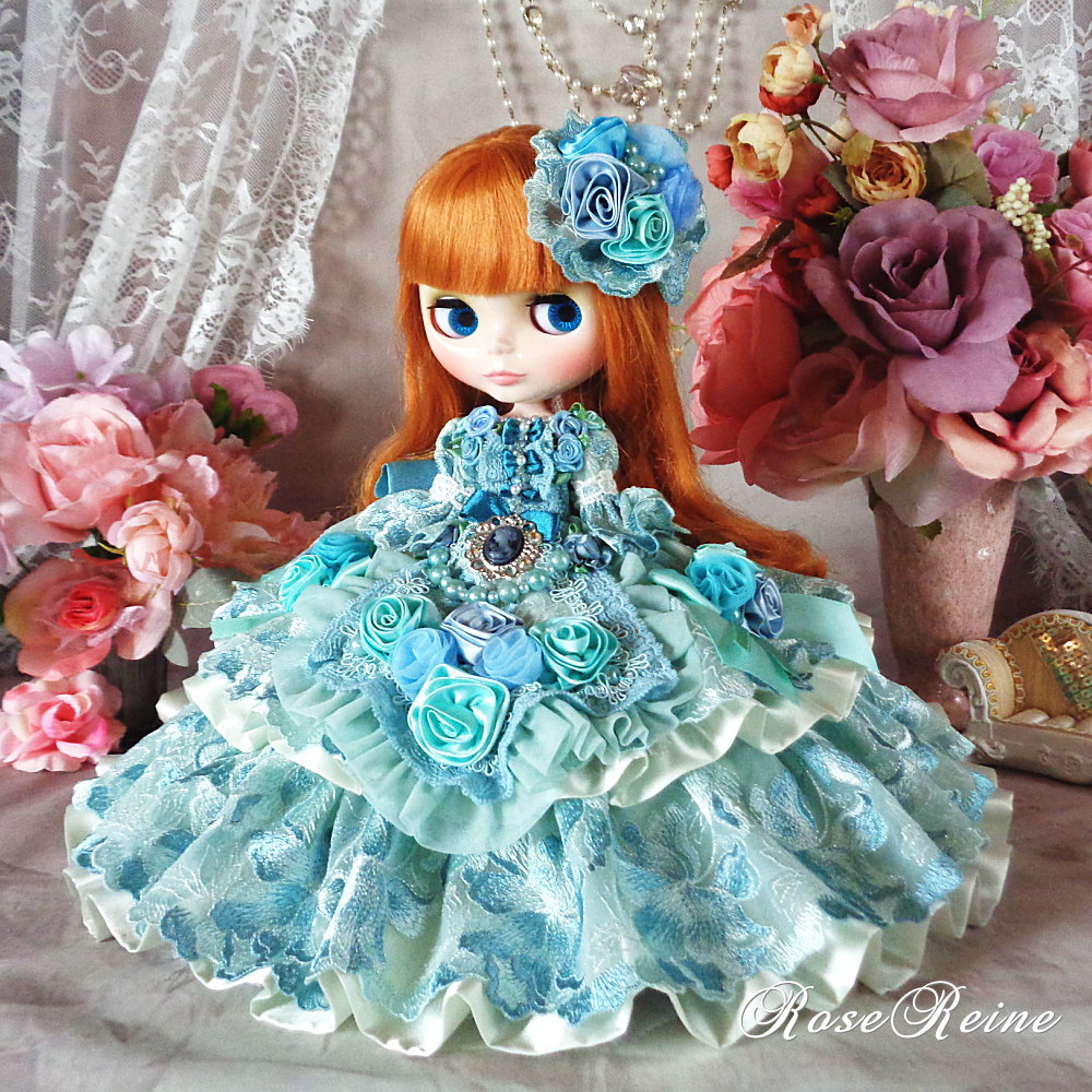 エリザベート王妃 アンティークアクアブルーの神秘 クラシカルフリル