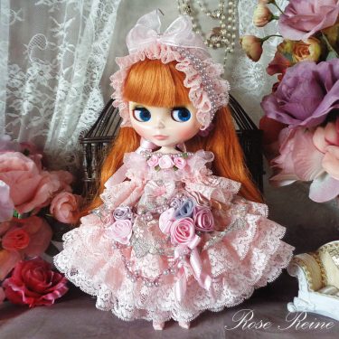 ロリータロマンス 薔薇の花園ふんわりフェミニンスウィートピンクドールドレス