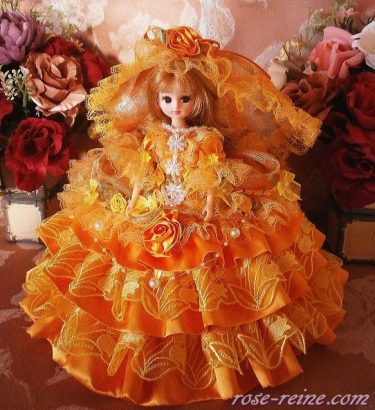 オレンジミルフィーユ 花の妖精 スイート バブリング ドールドレス