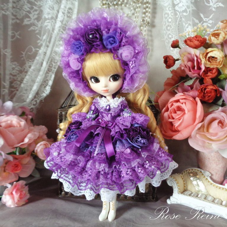 ロリータロマンス アメジストフェアリーのフリルボンネットドール